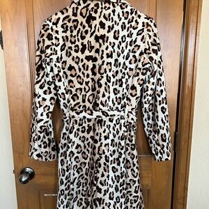 Bebe Animal Print Coat with Belt